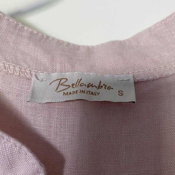 Robe rose longue sans manches en lin - Picture 5 of 5